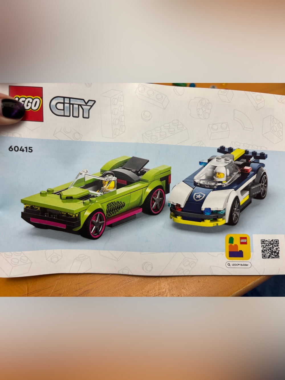 LEGO City Lime Green and Blue Race Cars Building Set